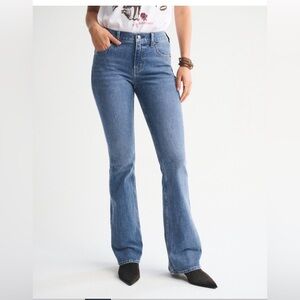 Abercrombie & Fitch mid rise boot cut jeans in short